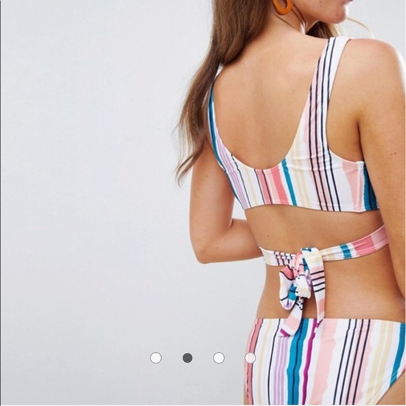 ASOS DESIGN pastel stripe bikini - Picture 2 of 6